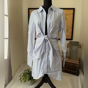 Choosy Crosby St Dress Plunging Neckline Tie Waist Dress